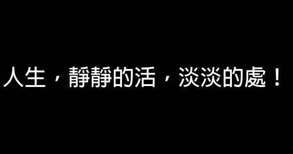 人生，靜靜的活，淡淡的處！ 0 (0)